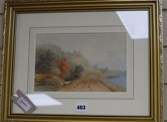 Thomas Baker of Leamington (1809-1869), watercolour River landscape, signed and dated 1836